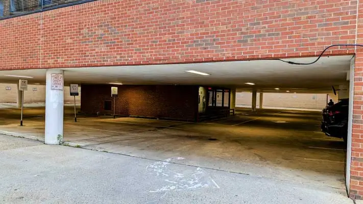 Parking lot entrance